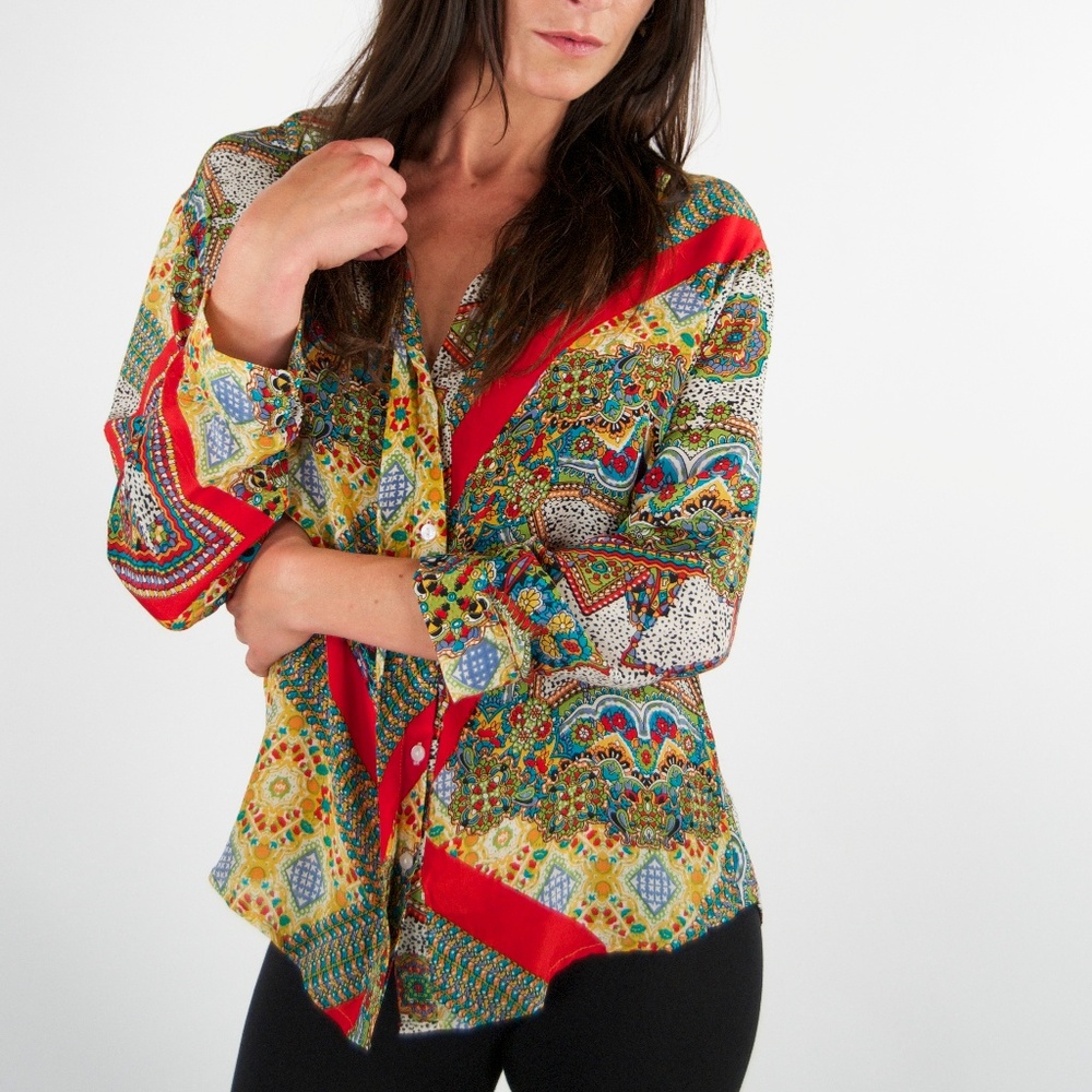 Tolani Georgie Top In Patchwork